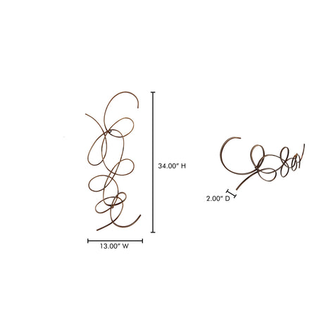 Scroll Antique Silver One Wall Décor - Ornate Home