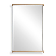 Scroll Brass Rectangular Mirror - Ornate Home