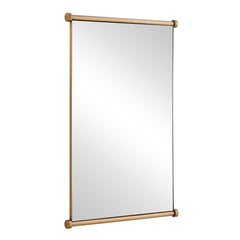 Scroll Brass Rectangular Mirror - Ornate Home
