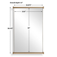 Scroll Brass Rectangular Mirror - Ornate Home