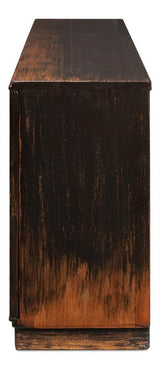 Scrubboard Front Black Sideboard - Ornate Home