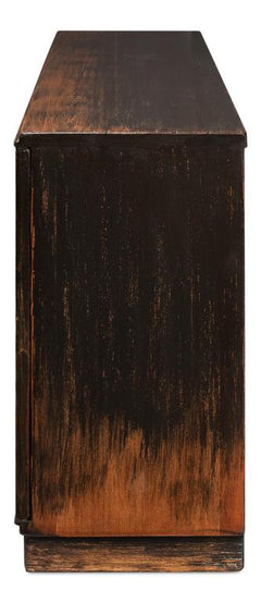 Scrubboard Front Black Sideboard - Ornate Home