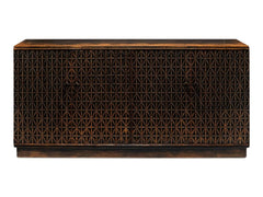 Scrubboard Front Black Sideboard - Ornate Home
