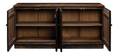 Scrubboard Front Black Sideboard - Ornate Home