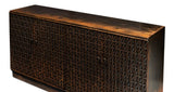 Scrubboard Front Black Sideboard - Ornate Home