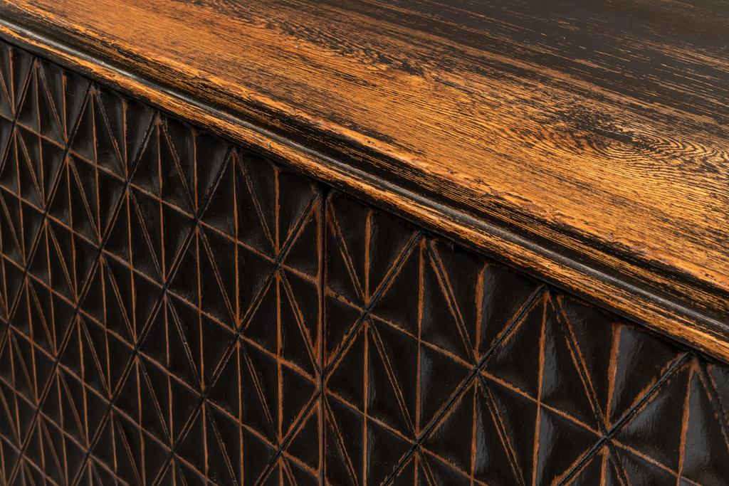Scrubboard Front Black Sideboard - Ornate Home