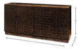 Scrubboard Front Black Sideboard - Ornate Home