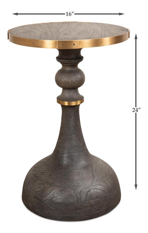 Sculpted Classics Grey Upturned Goblet Side Table - Ornate Home
