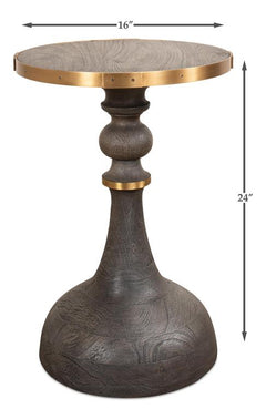Sculpted Classics Grey Upturned Goblet Side Table - Ornate Home