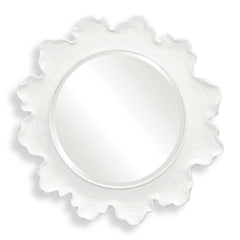 Sea Coral White Round Mirror - Ornate Home