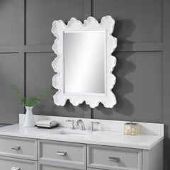 Sea Silver/White Coral Coastal Mirror - Ornate Home