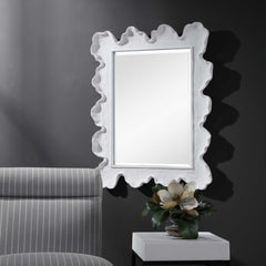 Sea Silver/White Coral Coastal Mirror - Ornate Home