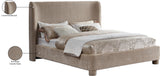 Seabreeze Beige Fabric Upholstered King Bed - Ornate Home