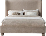 Seabreeze Beige Fabric Upholstered King Bed - Ornate Home