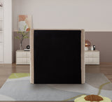 Seabreeze Beige Fabric Upholstered Twin Bed - Ornate Home