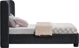 Seabreeze Black Chenille Fabric Upholstered Twin Bed - Ornate Home