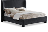 Seabreeze Black Fabric Upholstered King Bed - Ornate Home