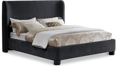 Seabreeze Black Fabric Upholstered King Bed - Ornate Home