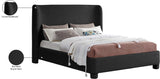Seabreeze Black Fabric Upholstered Queen Bed - Ornate Home