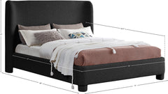 Seabreeze Black Fabric Upholstered Queen Bed - Ornate Home