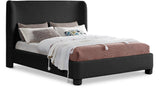 Seabreeze Black Fabric Upholstered Queen Bed - Ornate Home