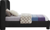 Seabreeze Black Fabric Upholstered Twin Bed - Ornate Home