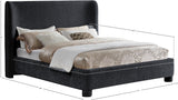 Seabreeze Black Fabric Upholstery Type Queen Bed - Ornate Home