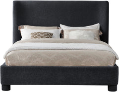 Seabreeze Black Fabric Upholstery Type Queen Bed - Ornate Home