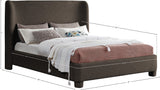 Seabreeze Brown Fabric Upholstered King Bed - Ornate Home