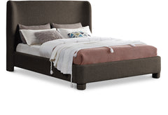 Seabreeze Brown Fabric Upholstered King Bed - Ornate Home