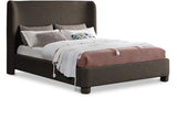 Seabreeze Brown Fabric Upholstered Queen Bed - Ornate Home