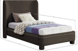Seabreeze Brown Fabric Upholstered Twin Bed - Ornate Home