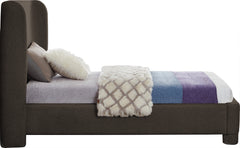 Seabreeze Brown Fabric Upholstered Twin Bed - Ornate Home