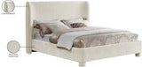 Seabreeze Cream Chenille Fabric Upholstered King Bed - Ornate Home