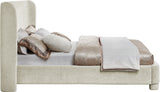 Seabreeze Cream Chenille Fabric Upholstered King Bed - Ornate Home