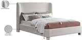 Seabreeze Cream Fabric Upholstered Full Bed - Ornate Home