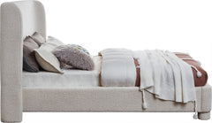 Seabreeze Cream Fabric Upholstered Full Bed - Ornate Home