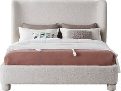 Seabreeze Cream Fabric Upholstered Full Bed - Ornate Home