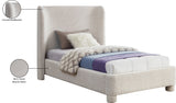 Seabreeze Cream Fabric Upholstered Twin Bed - Ornate Home