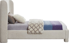 Seabreeze Cream Fabric Upholstered Twin Bed - Ornate Home