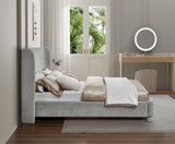 Seabreeze Grey Chenille Fabric Upholstered King Bed - Ornate Home