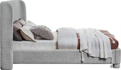 Seabreeze Grey Fabric Upholstered Full Bed - Ornate Home