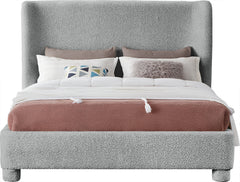 Seabreeze Grey Fabric Upholstered Full Bed - Ornate Home