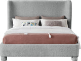 Seabreeze Grey Fabric Upholstered Queen Bed - Ornate Home