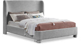 Seabreeze Grey Fabric Upholstered Queen Bed - Ornate Home
