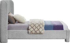 Seabreeze Grey Fabric Upholstered Twin Bed - Ornate Home