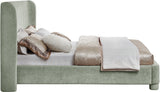 Seabreeze Mint Green Mint Chenille Fabric Upholstered Full Bed - Ornate Home