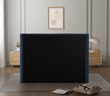 Seabreeze Navy Fabric Upholstered King Bed - Ornate Home