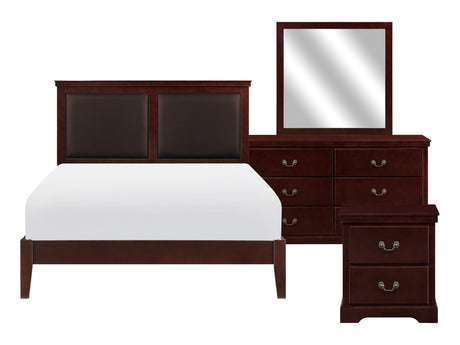 Seabright Cherry 4-piece Queen Bedroom Set - Ornate Home