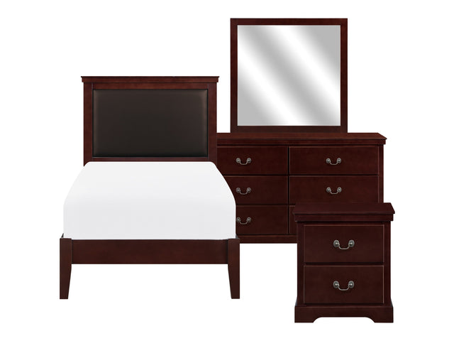 Seabright Cherry 4-piece Twin Bedroom Set - Ornate Home